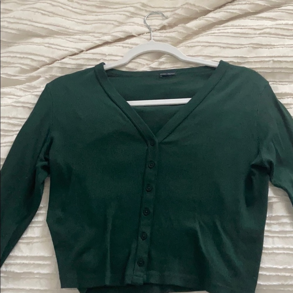 Super cute dark green brandy Melville crop top